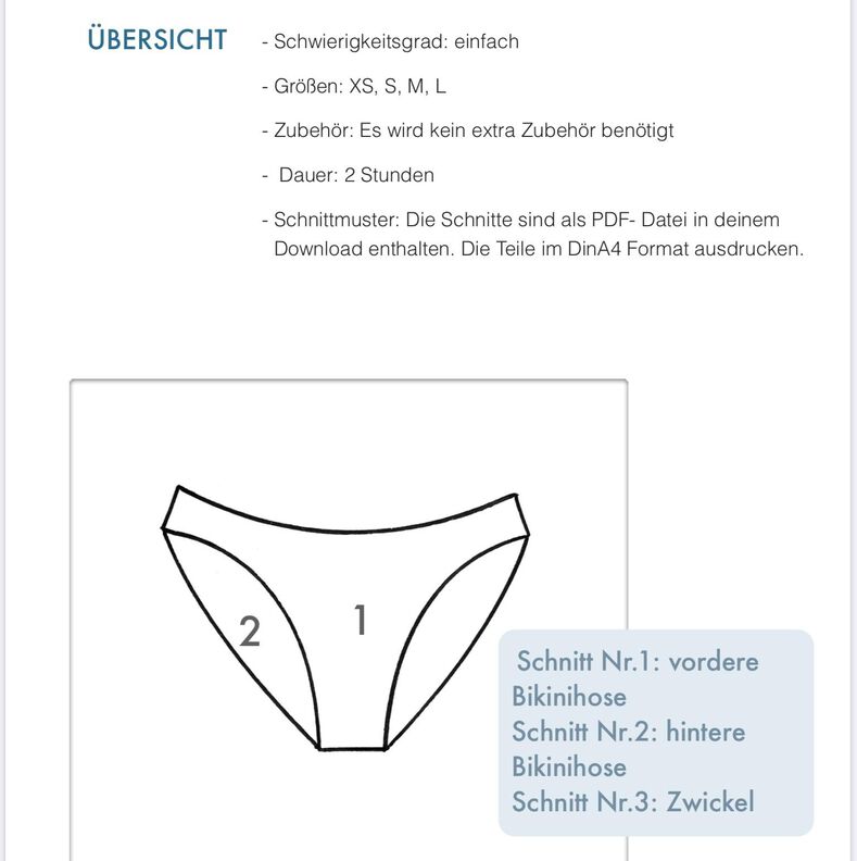 Bikini-Hose #Fia Nähanleitung und Schnittmuster image number 7