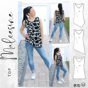 Top MALCESINE Gr. 34-54 Ebook Schnittmuster