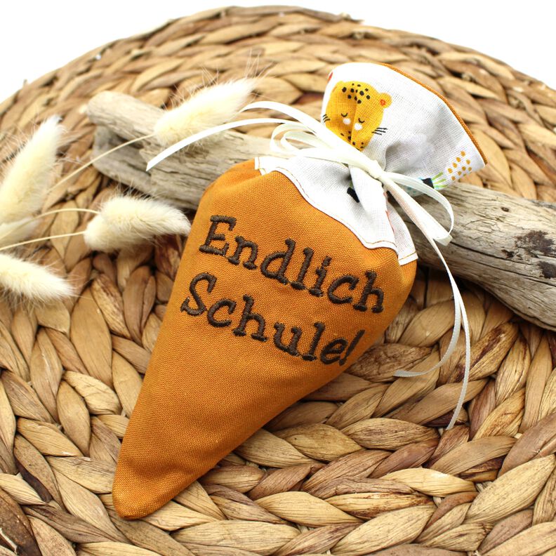ITH Stickdatei zweifarbig Schultüte Zuckertüte aus Stoff image number 3