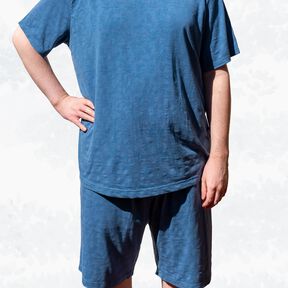 Pyjama Schlafanzug für Herren, Shirt und Hose Gr 44-60 A4+A0