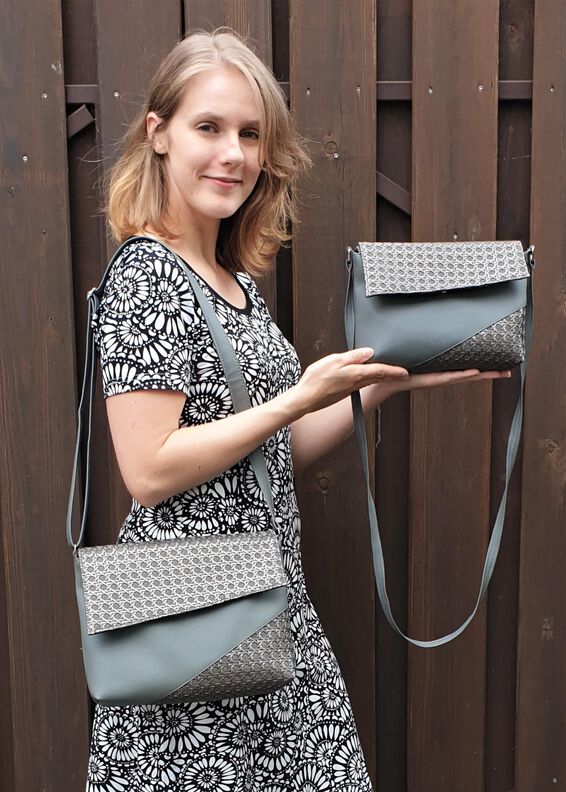 Chloe - Tasche mit Klappe + Reißverschluss, 2 Größen, A4+A0 image number 2