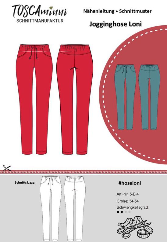 Schnittmuster Hose Loni Gr. 34-54 Jogginghose image number 3