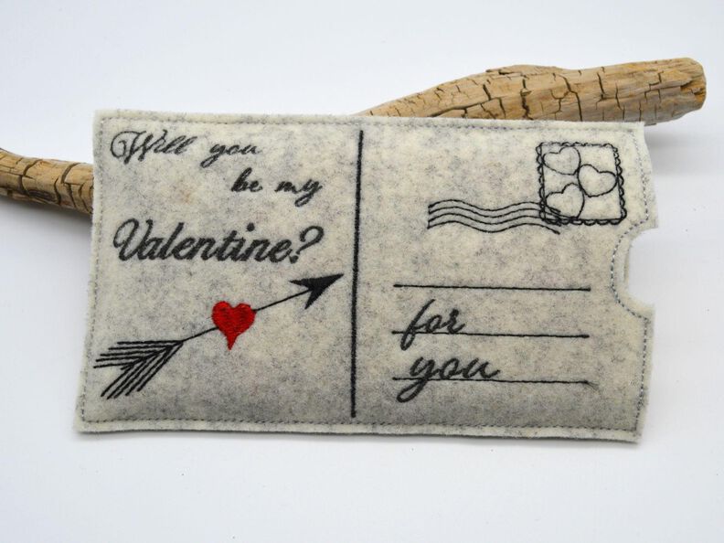 Stickdatei Valentinstag Karte Willst du mit mir gehen image number 8