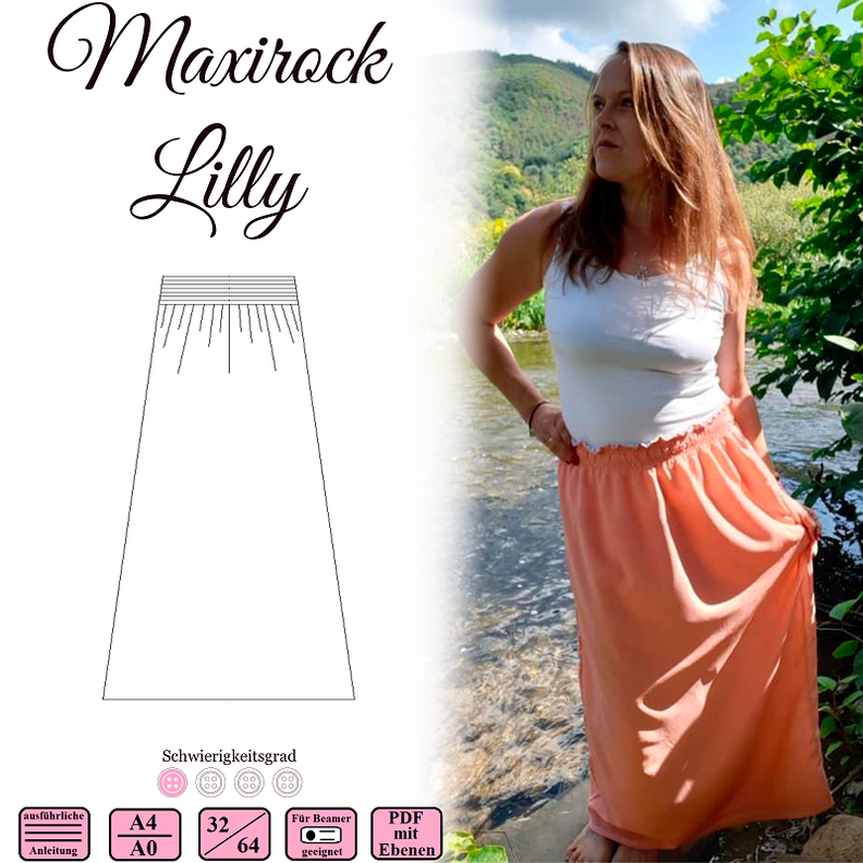 Maxirock Lilly - Gr 32-64 - EBook und Nähanleitung image number 1