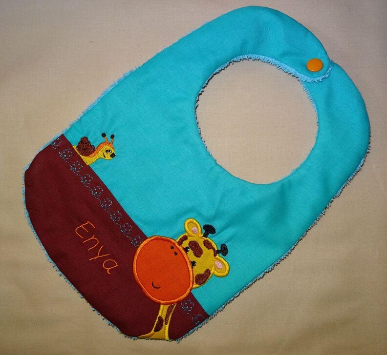 Stickdatei Giraffe + Schnecke Kissen / L&auml;tzchen SET ITH image number 2