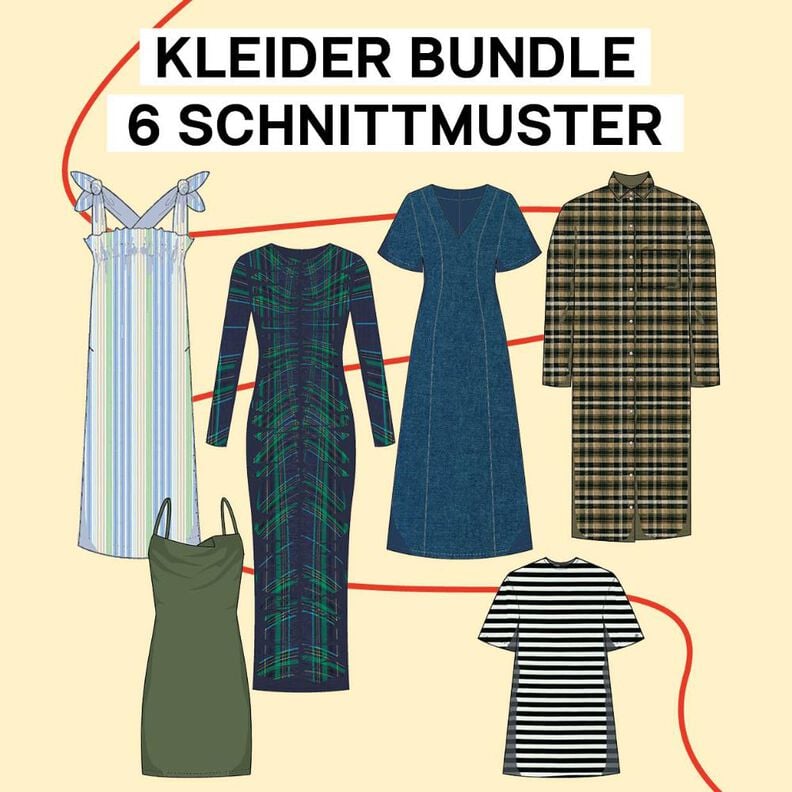 Kleider Schnittmuster 6er-Bundle, XS-XXXL, Damen image number 1