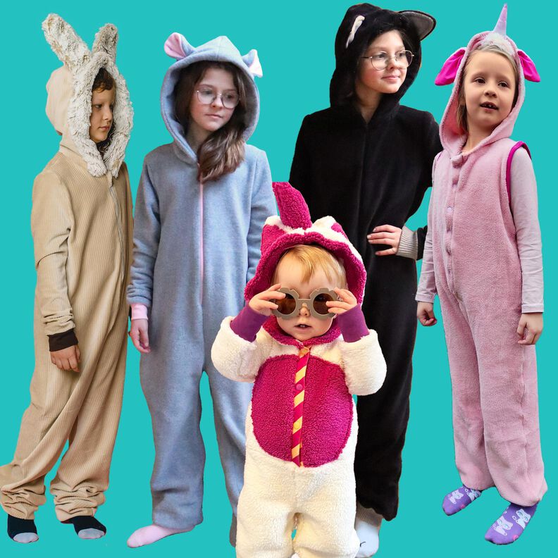 Kids Jumpsuit Zipper / Knöpfe Set +Kapuze MIMPI ♥Gr. 92-164 image number 4