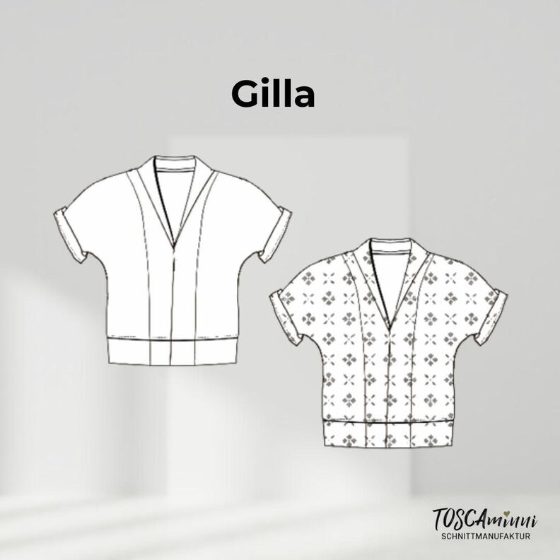 Schnittmuster Bluse Gilla | kurzarm mit Kragen | Musselin image number 4