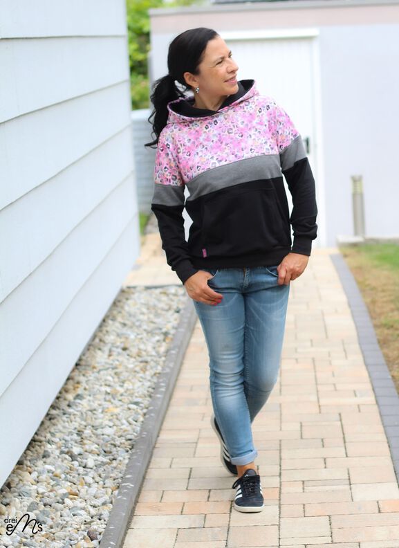 Colorblocking Hoodie ENINGEN Gr. 34-56 Ebook Schnittmuster image number 6