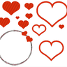 Herz Liebe Stickdatei gefüllt , Appli , doodle Button thumbnail number 1