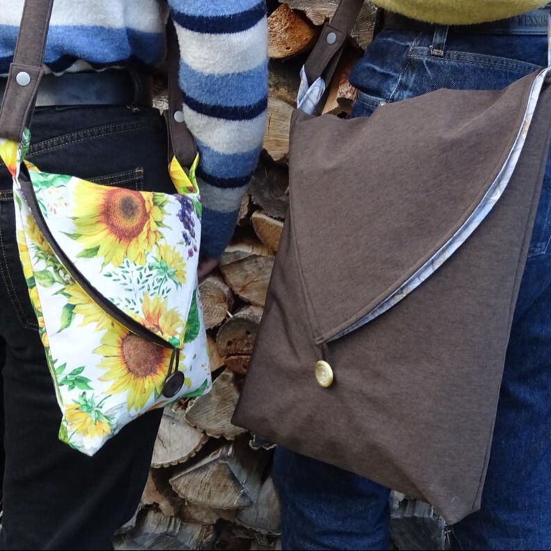 Tasche Umschlagtasche wendbar 2 Größen Softshell Canvas image number 1