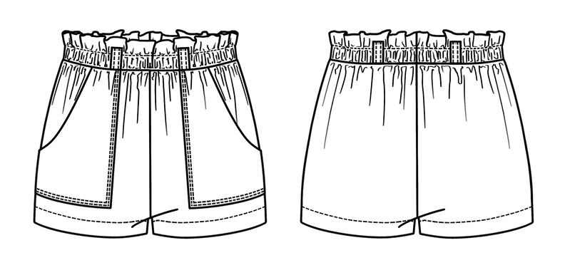 Paperbag Shorts Tracy - Gr. 32-48 image number 3