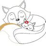 Fuchs Mama mit Baby Doodle Stickdatei thumbnail number 3