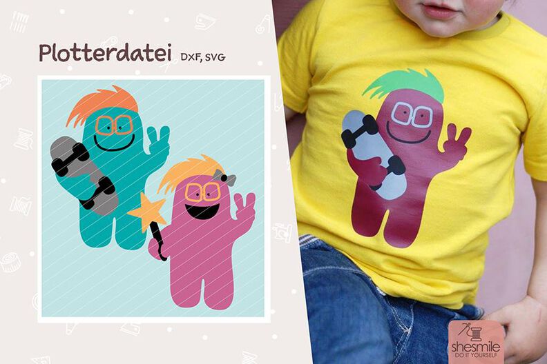 Coole Monster (Plotterdatei und Illustration) image number 1