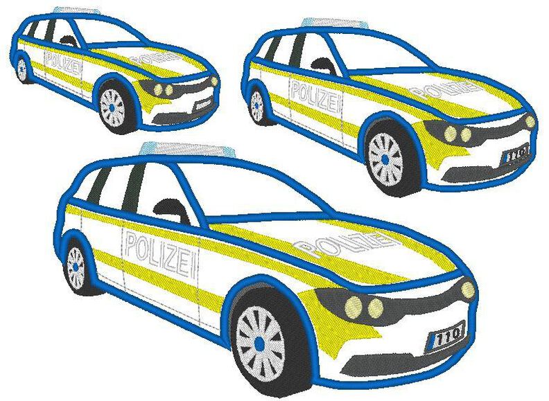 Polizeiauto Stickdatei Polizei image number 6