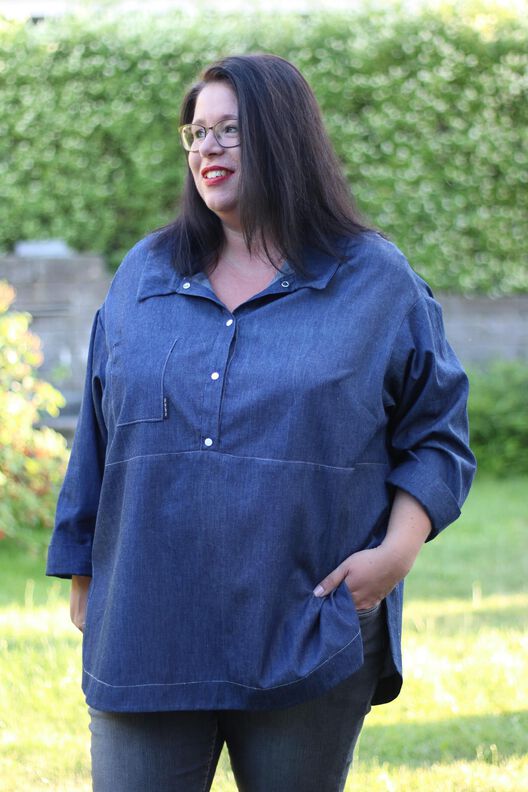 Oversizebluse – eBook Schnittmuster Gr. 32-54 – Cassis #147 image number 7