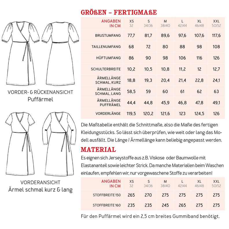 FRAU RUBY - Wickelkleid 3 Ärmelvarianten  XS-XXL image number 10