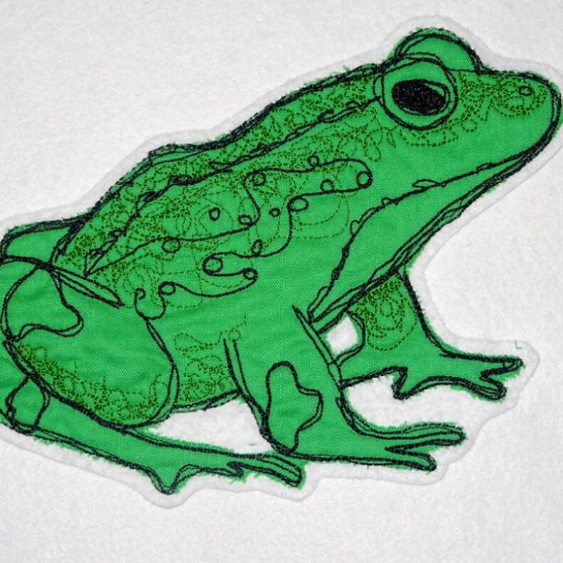 Scribble Kritzel Frosch Stickdatei Doodle image number 1