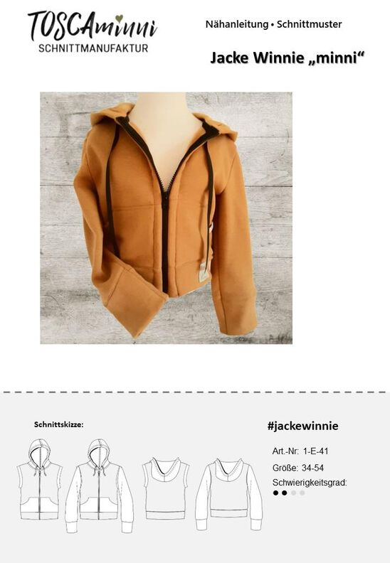 Jacke Winnie "minni" Gr. 80-158 Schnittmuster image number 2