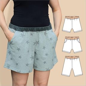 Luca – Damen-Shorts mit Taschen und Gummizug Gr. 34-50 A4+A0