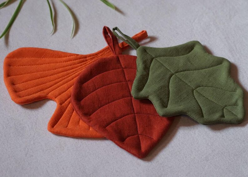 Blätter Topflappen Eiche Ginkgo nähen image number 10
