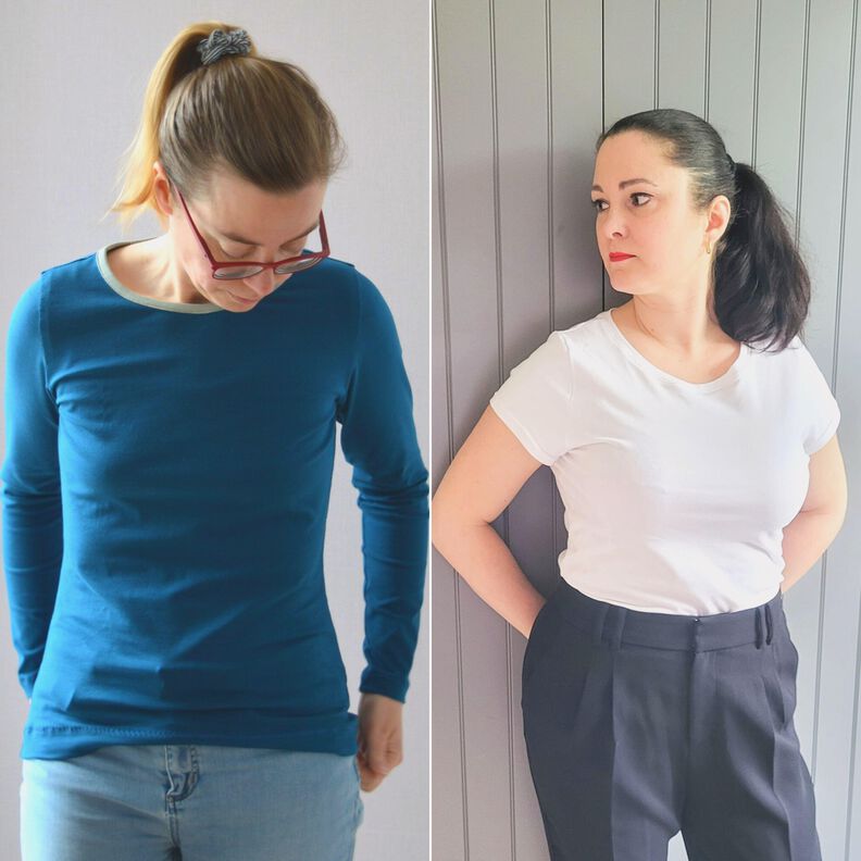 Shirt Schmal Kurz- & Langarm Damen LALU ♥ Gr. 34-56 image number 6