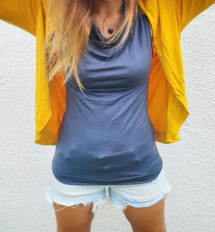 Wasserfall-Shirt/Kleid Tania 32-46 für sehr dehnbare Stoffe image number 8