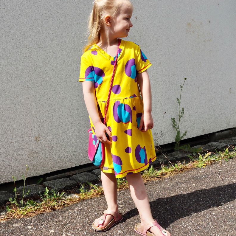 Kinder Jersey Kleid mit gekräuseltem Rock GAUN ♥ Gr. 98-164 image number 4