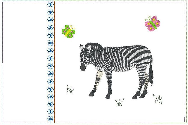 Zebra inkl. Kissen ITH Stickdatei image number 2