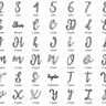 Buchstaben Schreibschrift klein und groß + Zahlen Stickdatei thumbnail number 4