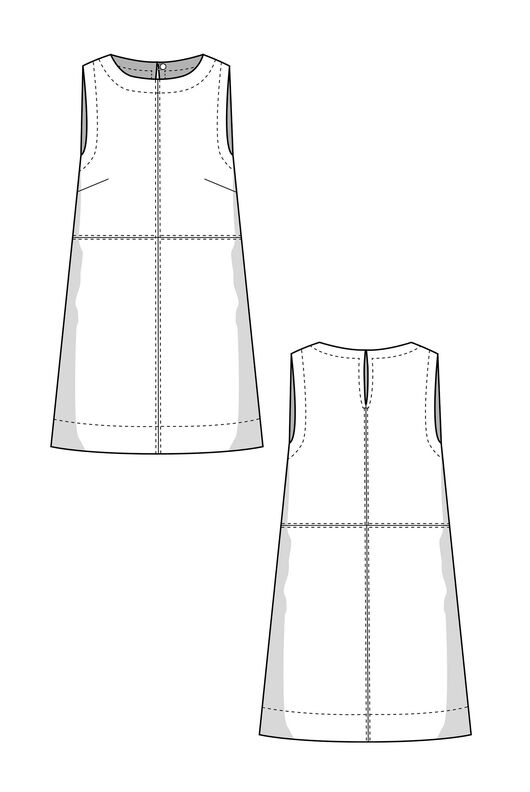 Schnittmuster nach Maß: Patchwork Kleid Damen Lederkleid image number 5
