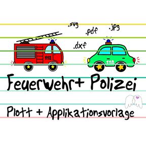 Kombi Polizei + Feuerwehr Plotterdatei + Applikation