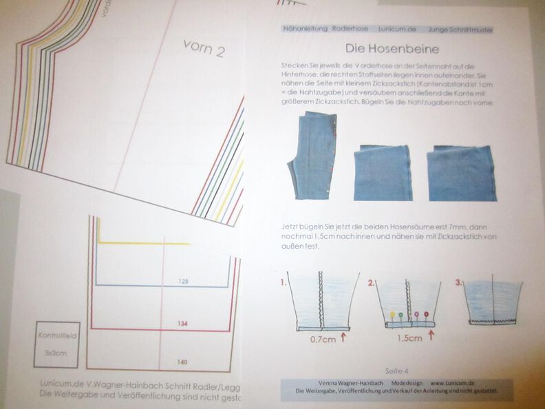 Schnitt + Anleitung Radlerhose oder Leggings Gr.92-140 image number 6