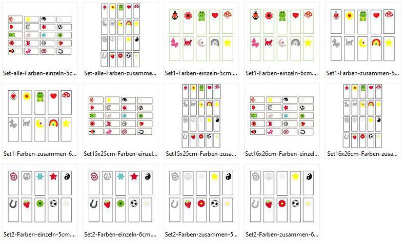 Label Stickdatei  20 Motive 2 Größen 18cm + 26cm Rahmen image number 7