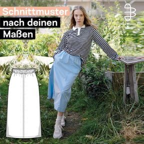 Schnittmuster nach Maß für einen Rock in Midilänge