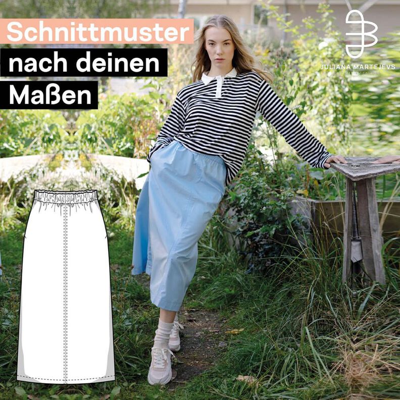 Schnittmuster nach Maß für einen Rock in Midilänge image number 1
