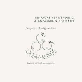 Plotter- und Laserdatei "ORANGE" SVG PNG