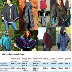 Jape - Poncho/Cape Kombi Ebook 34-56