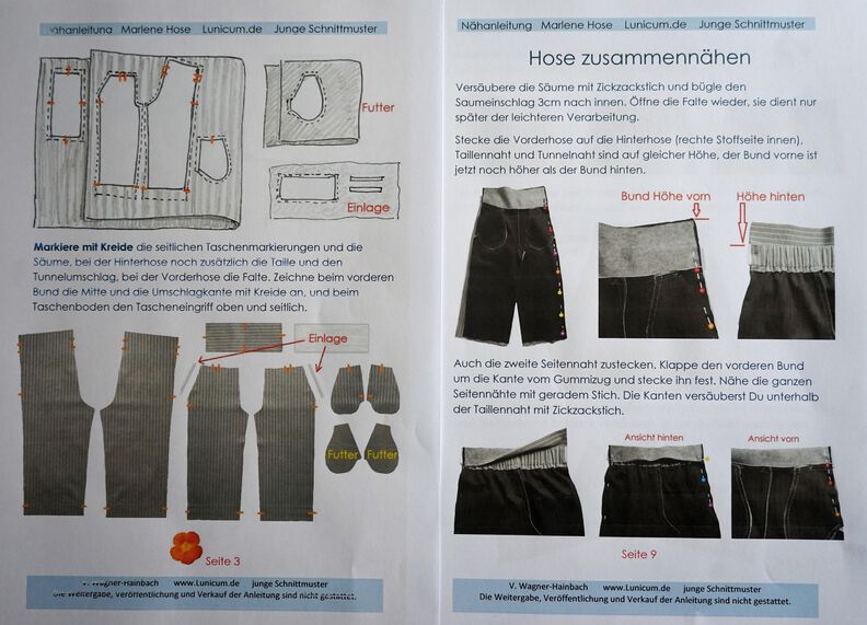 Schnitt + Anleitung Marlenehose mit Taschen Gr.74-140 image number 5