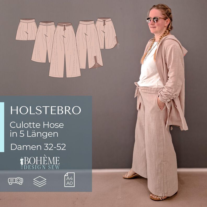 www.bohemedesignsew.com - HOLSTEBRO.culottehose image number 1