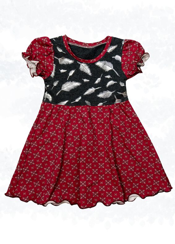 Milana Kinder Kleid mit Puffärmeln Größe 86-158, A4+A0 image number 4