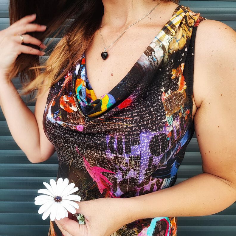 Wasserfall-Shirt/Kleid Tania 32-46 für sehr dehnbare Stoffe image number 3