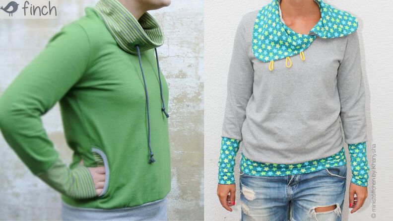 Kragenhoodie für Damen Gr.34-48 image number 1