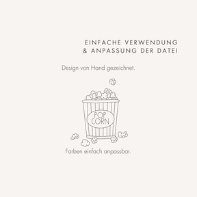 Plotter- und Laserdatei "POPCORN" SVG PNG