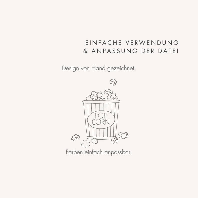 Plotter- und Laserdatei "POPCORN" SVG PNG image number 2