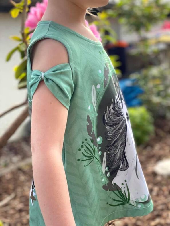 Sommershirt ALLEGRA Gr. 110-164 cut out Schleife image number 6