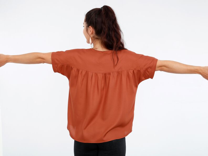 FRAU SUZY - lockere Kurzarmbluse mit Kräuseln XS-XXL image number 4