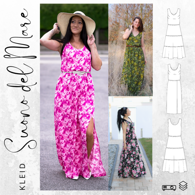 Kleid SUONO DEL MARE Gr. 34-48 Ebook Schnittmuster image number 1