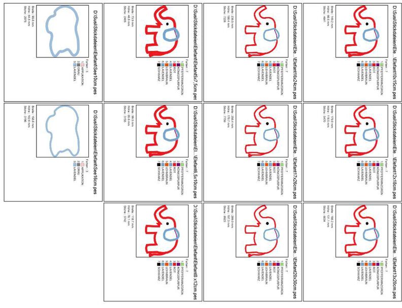 Elefant Stickdatei image number 3