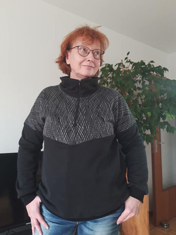 Unisex Sweater mit Reißverschluss Kragen BUKA ♥ Gr. XS-XXXL image number 9